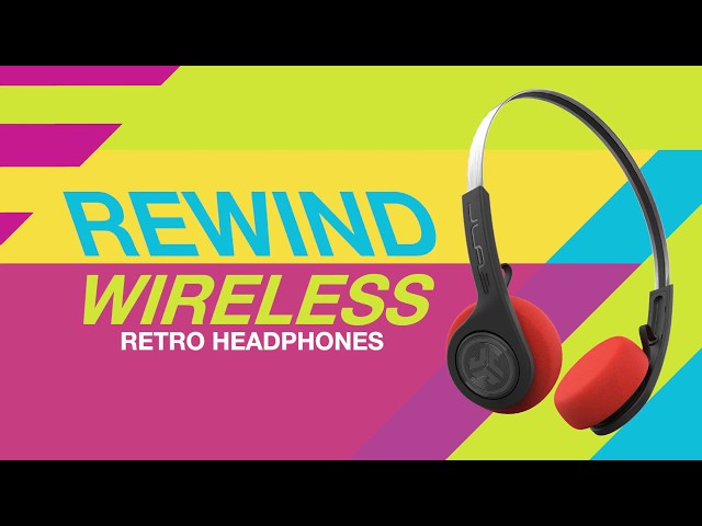 Video Teaser für Rewind Wireless Retro Headphones by JLab Audio