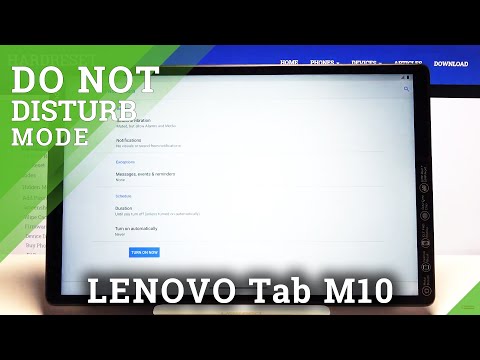 How to Enable DND Mode in LENOVO Tab M10 – Turn On Do Not Disturb Mode