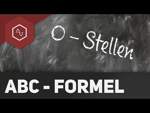 Determine zeros easily - abc formula example