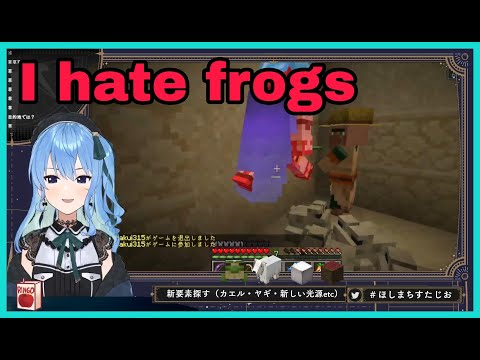 Suisei Fell Into Miko Frog Pit Trap | Minecraft [Hololive/Eng Sub]