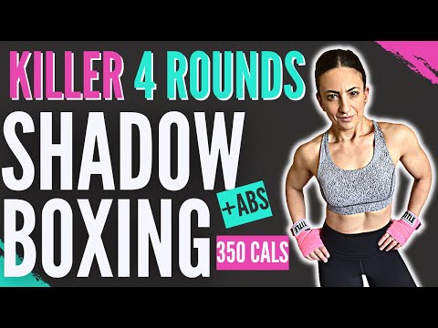 KILLER 15 Minutes Shadow Boxing Workout (4 Rounds + Abs)//SYLVIA NASSER