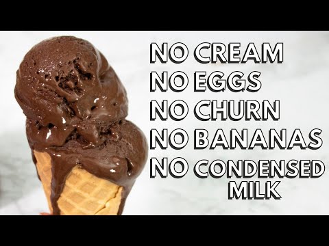 Homemade Chocolate Gelato without Ice Cream Maker | No Condensed Milk, No Cream, No Churn (SO EASY)