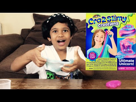 Cra.z.Slimy Creations | how to make slime | Unboxing | TisyaBox