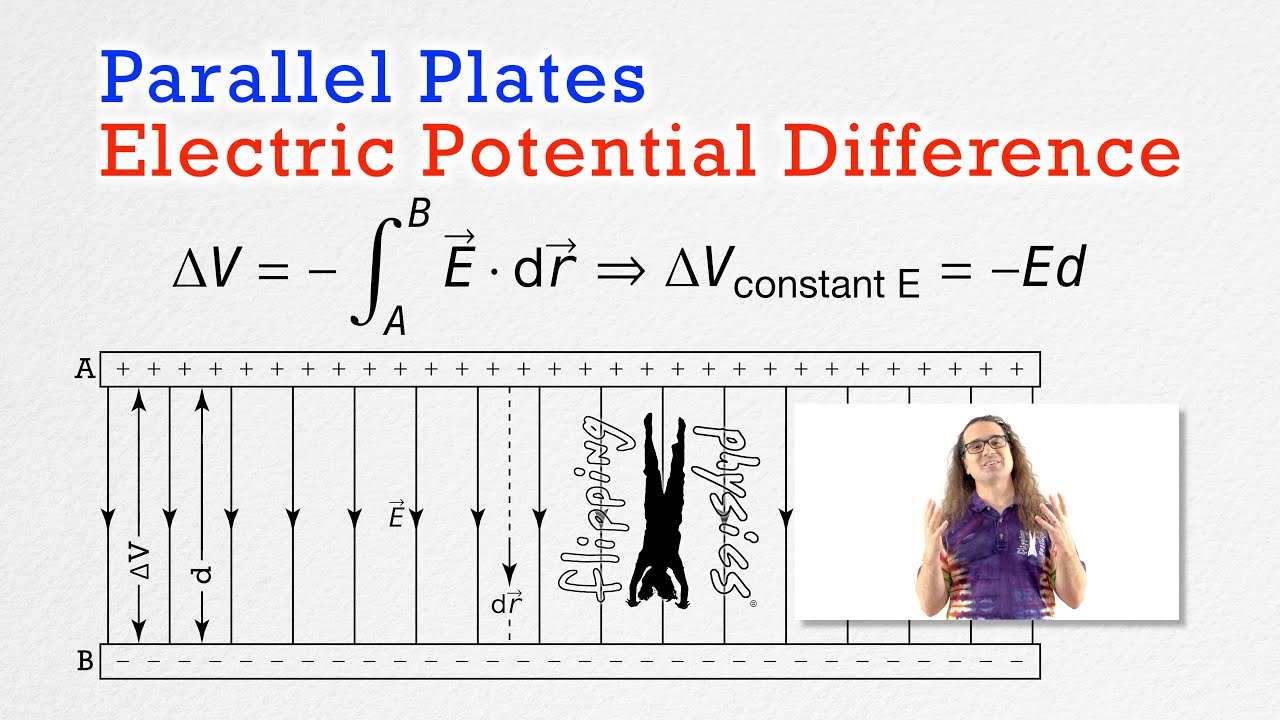 Parallel Plates Electric Potential Difference using an Integral