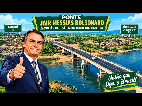 IMAGENS AÉREAS DE XAMBIOÁ E A PONTE JAIR MESSIAS BOLSONARO 