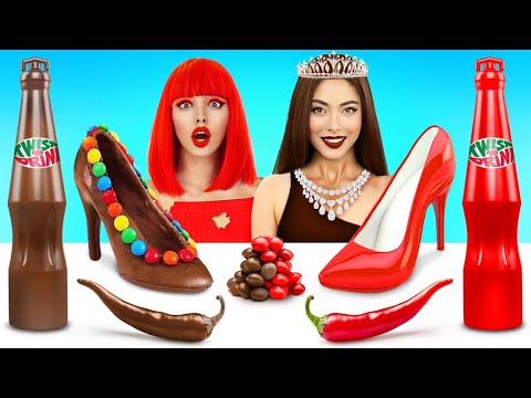 Desafio: Comida de Verdade VS Chocolate | Guerra Culinária Com Comida de Chocolate por RATATA POWER