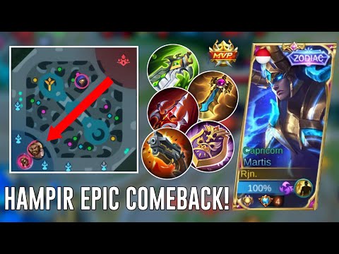 BLUNDER HAMPIR KENA EPIC COMEBACK! GAMEPLAY TOP GLOBAL MARTIS 3000 MATCH - Mobile Legends
