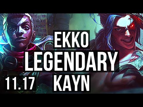 EKKO vs KAYN (JUNGLE) | 22/0/5, Legendary, 300+ games, 900K mastery | BR Master | v11.17