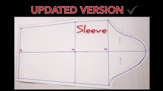 UPDATED basic sleeve pattern || Easiest way to draft a basic sleeve pattern