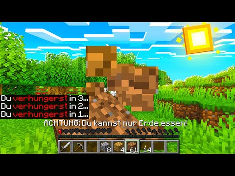 Minecraft UHC but you are only allowed to eat dirt!