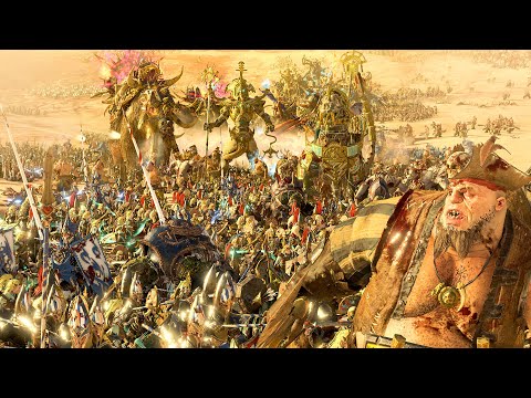 TOMB KINGS and HIGH ELVES vs NORSCA and OGRE KINGDOMS - TotalWar Warhammer 3