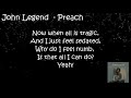 John Legend - Preach(Lyric)