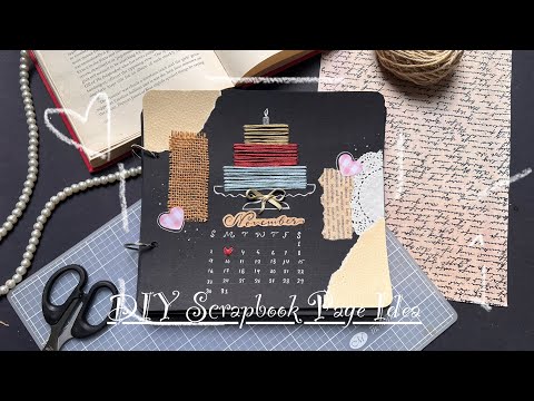 DIY Scrapbook Page 2/5 || Aesthetic Birthday Scrapbook Tutorial #scrapbook 
