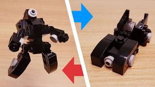 Mini LEGO sports car transformer robot Black Rider!