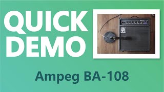 Video thumbnail for Ampeg BA-108 - Quick Demo by tafony
