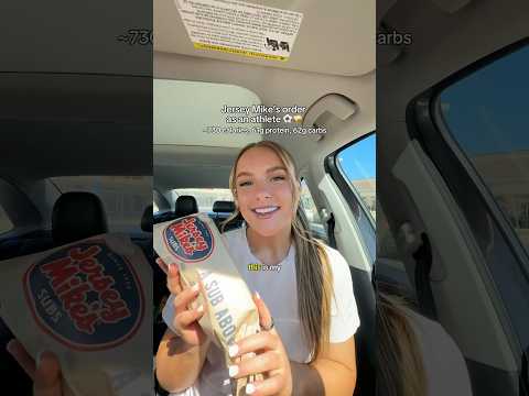 What I order from Jersey Mikes as an athlete (61g protein!) #athlete #soccergirl #jerseymikes