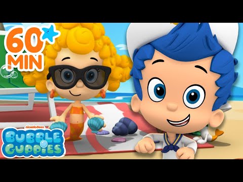 Best Beach Moments with Deema & Gil! 🏖 60 Minute Compilation | Bubble Guppies