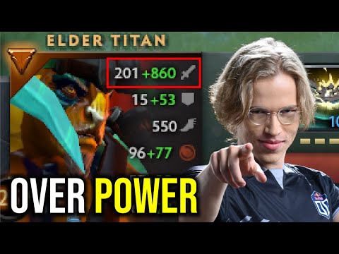 OVER POWER HERO..!! 1000K Damage Elder Titan Delete Meepo by Topson 7.24 | Dota 2