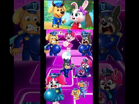 SHERIFF LABRADOR EXE vs DOBIE EXE X vs SHERIFF PAPILLON Coffin Dance Tiles Hop #shorts #gaming
