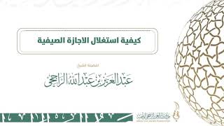 صورة كيفية إستغلال الإجازة - فضيلة الشيخ  عبدالعزيز الراجحي