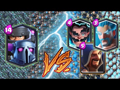 PEKKA + MEGA KNIGHT 🆚 WIZARD TEAM