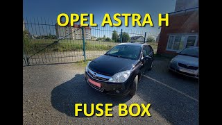 Opel Astra H - Fuse Box Location
