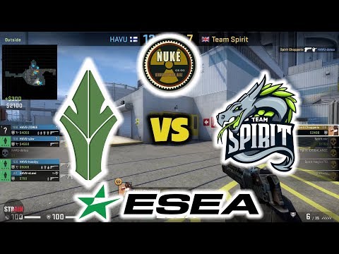 HAVU vs Team Spirit Highlights [Nuke] - ESEA MDL S32 Semi Final