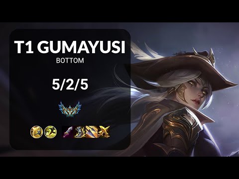 T1 Gumayusi Ashe vs Aphelios BOTTOM - KR CHALLENGER Patch 15.8