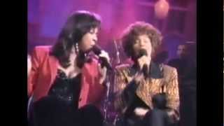 #nowwatching Natalie Cole &amp; Whitney Houston LIVE - Bridge Over Troubled Water