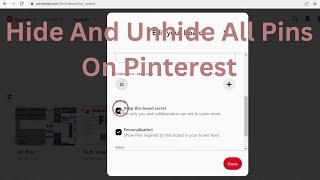 How To Hide And Unhide All Pins On Pinterest From Others (2023)