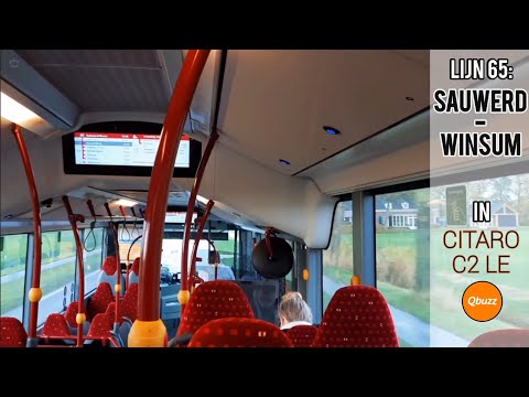 Rit met Qbuzz lijn 65: Sauwerd - Winsum, in Citaro C2 LE // Onboard Qbuzz Citaro C2 LE.