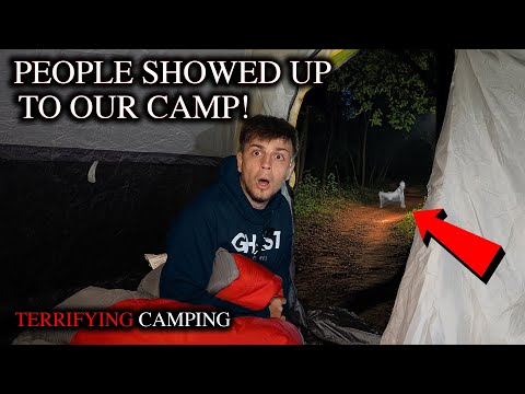 TERRIFYING CAMPING IN HAUNTED SERIAL KILLER FOREST - SOMEONE SHOWED UP TO OUR CAMP AT 3AM