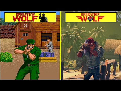 Operation Wolf Returns: First Mission 2023 vs 1987 Operation Wolf Arcade Graphics Comparison