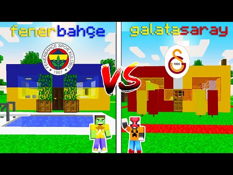 FENERBAHÇE EV VS GALATASARAY EV! 😱 - Minecraft