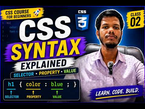 Css Syntax Explained Selector Property Value Css Tutorial For Beginners
