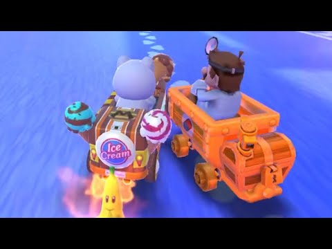 Mario Kart Tour: White Tanooki Mario Gameplay (#19) - CGN Baby Park (2 items, Donkey Kong Cup)