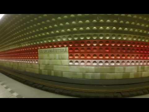 Prague Metro Staromestska - Train Escalator
