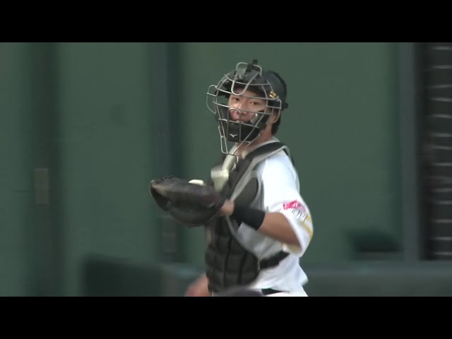 【ファーム】ホークス・渡邉陸 チャンスの芽を摘み取る盗塁阻止で先発の上茶谷大河を助ける!! 2025年8月19日 福岡ソフトバンクホークス 対 阪神タイガース