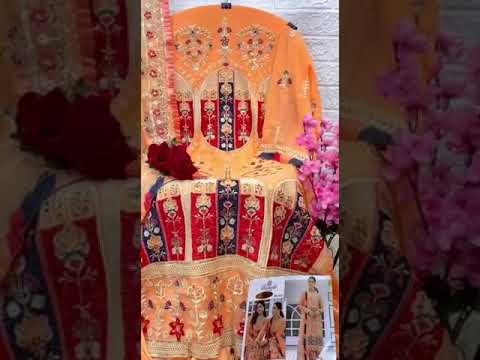 Ramsha R-524 Faux Georgette Wholesale Pakistani Salwar Suit – product video thumbnail