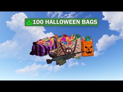 Loot from 100 of each Halloween Event bags in Rust
