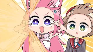 【手描き】しぐれういの前で躊躇なくビームを放つ博衣こより【博衣こより/しぐれうい/ホロライブ/切り抜き漫画】