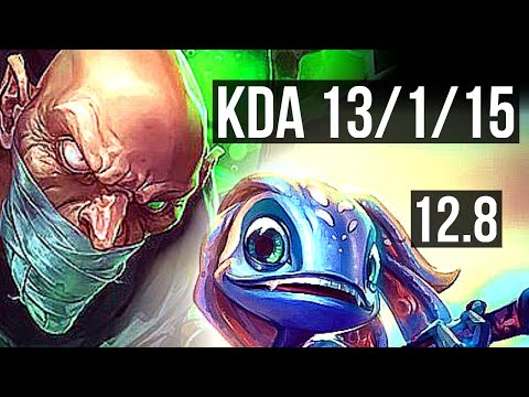 SINGED vs FIZZ (MID) | 13/1/15, Legendary, 500+ games, Rank 12 Singed | NA Grandmaster | 12.8