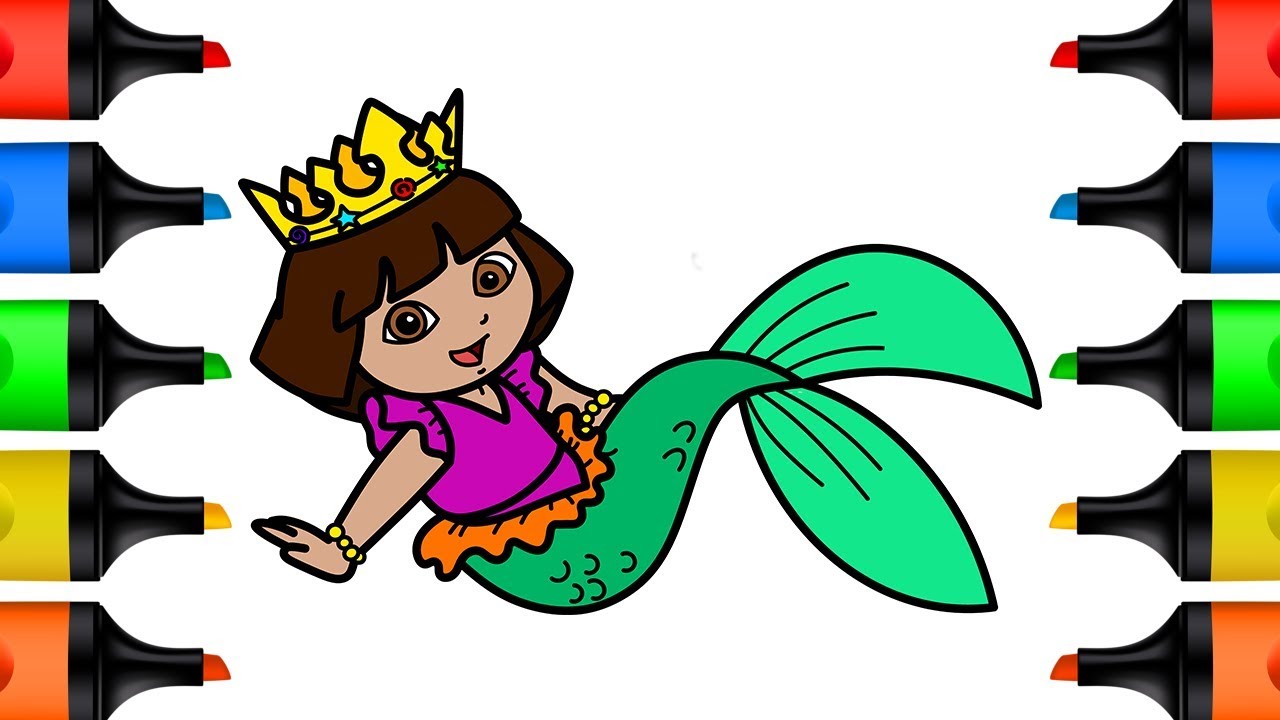 990 Top Dora Mermaid Coloring Pages Images 990 Top Dora Mermaid Coloring Pages Images