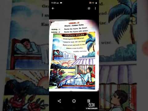 CLASS 1(LESSON 31,20)ENGLISH RHYME (GOLDEN RULES) JULI BISWAL