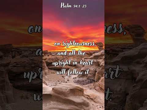 The Lord avenges: He is my Refuge- Psalm 94-Full chapter NIV