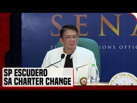 SP Escudero sa isinusulong na charter change