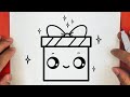 HOW TO DRAW A GIFT BOX FOR CHRISTMAS HOLIDAY STEP BY STEP DRAW Cute Things