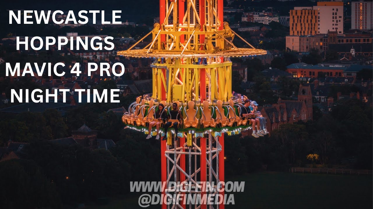 Hoppings Fun Fair Mavic 4 Pro Night Time