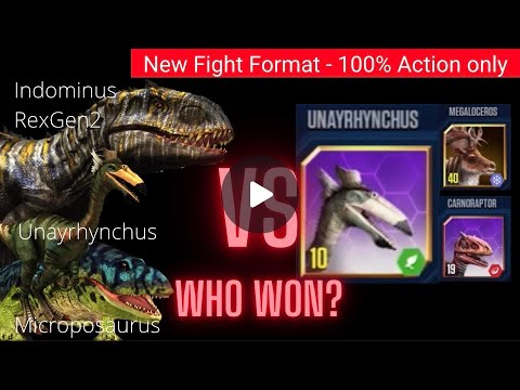 Unayrhynchus vs Unayrhynchus New PVP Fight Highlights | Jurassic World The Game Full HD