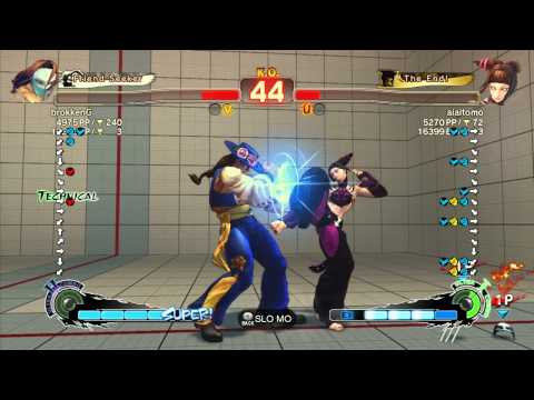 SSF4 AE 2012: brokkenG (Claw) vs aiaitomo (Juri) - Xbox Live Ranked Matches